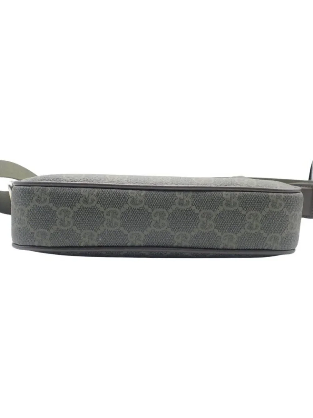 Gucci Small Messenger Bag GG Supreme Canvas Khaki Silver
